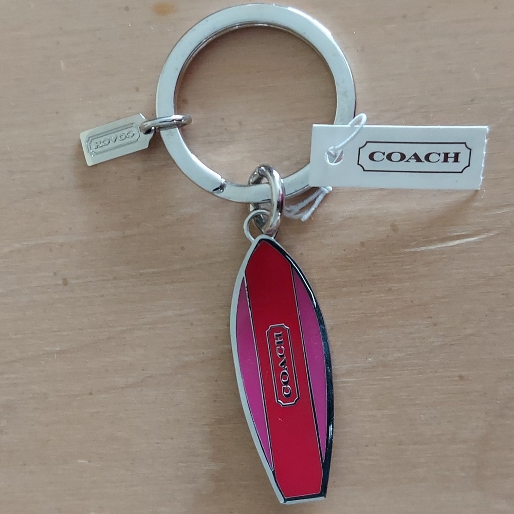 COACH SURFING BOARD KEYCHAIN! NWT